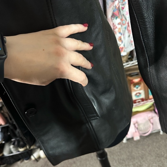 Jim and Mary Lou Black 100% Leather Jacket Vintage XS - Picture 6 of 11